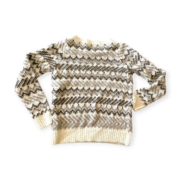 Loft wool blend sweater with chevron pattern, Size M - Picture 2 of 8